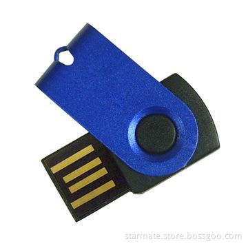 Mini Swivel/Twister USB Flash Drive, Supports Plug-and-play Function